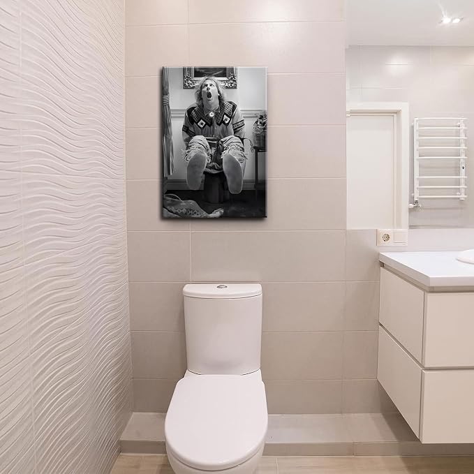 Funny Bathroom Canvas Wall Art Set of 2 - Image 2