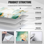 10pcs Peel and Stick Tile Shower Waterproof Marble Tiles Wall Panels, - Image 4