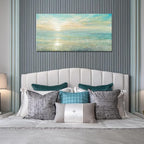 Goldfoilart Beach Sunrise Pictures Ocean Wall Art Coastal Canvas Prints Sea - Image 8