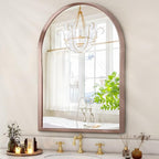 Arch Bathroom Mirror, Arched Vanity Wall Mirror Metal Frame Home Decor by HLFMVWE