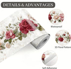Vintage Rose Wallpaper Border 196x4 Inch Removable Wall Border Peel and Stick - Image 8