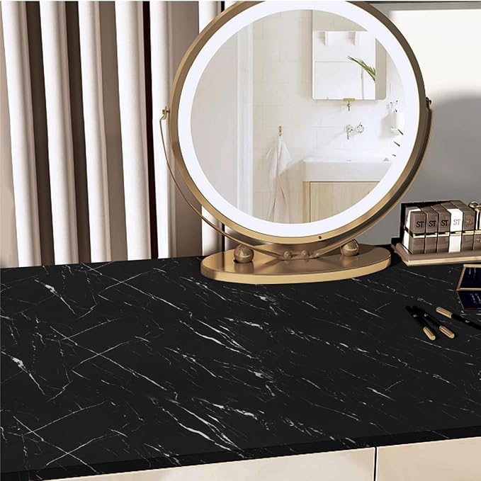 Abyssaly Black Marble Contact Paper Peel and Stick Countertops Waterproof Matte - Image 7