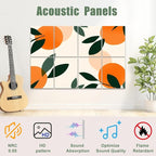 8 Pack Art Acoustic Panels Sound Absorbing Boho Botanical Leaf Orange Green - Image 3