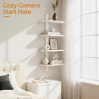 Afuly White Floating Shelves for Wall Display Shelf Unit Modern Decorative - Image 6