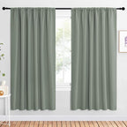 NICETOWN 2 Panels Blackout Curtains, Rod Pocket Window Curtains Room Darkning by NICETOWN