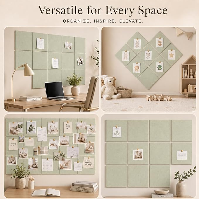 Large Cork Boards for Walls – 48" x 36" Self Adhesive Felt Wall Tiles - Image 6