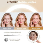 9" Wall Mounted LED Lighted Makeup Vanity Mirror - 4000mAh Rechargeable Double - Image 5