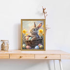 Easter Bunny Wall Art, Cute Rabbit Canvas Wall Decor Painting, Easter Eggs - Image 7