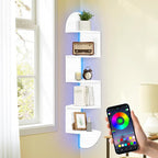 Corner Shelf Wall Mounted, 5 Tier Corner Bookshelf by Jasenlove