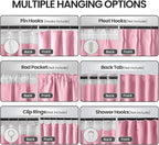 Baby Girl Pink Bedroom Decor Curtains 2 Panels Set - Image 2