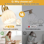 Bathroom Light Fixtures, 3-Light Gold Vanity Light Fixtures - Image 5