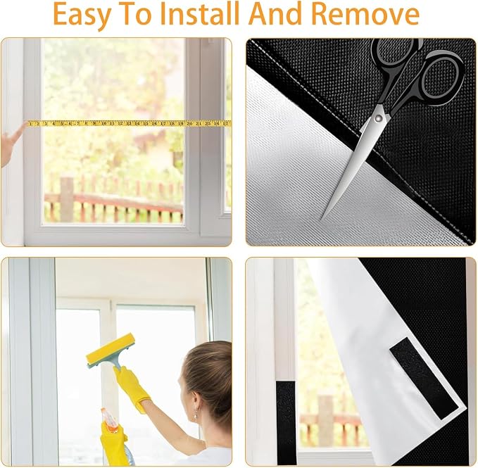 Blackout Window Cover，39 x57 inches Portable Black Out Blinds Stick On Window - Image 5