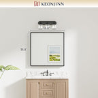 Keonjinn 36 x 36 Inch Black Bathroom Mirrors - Image 5