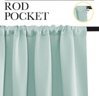 NICETOWN Kitchen Curtains, Short Blackout Curtains & Drapes, Aqua Blue - Image 2