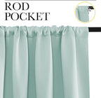 NICETOWN Window Curtains Blackout Drapes, Aqua Blue, 1 Pair, 52 by 72-Inch - Image 2