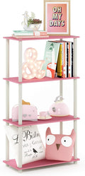 Furinno Turn-N-Tube 4-Tier Multipurpose Shelf Display Rack, Round Tubes by Furinno-FitsYourSpaceFitsYourBudget