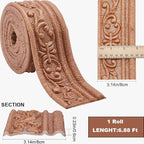 CRASPIRE 82.5 x 3 Inch Brown Crown Molding Peel and Stick Self Adhesive - Image 2