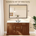 Retro Copper Effect Framed Wall Mirror, 30x40 Rectangle Mirror, - Image 2
