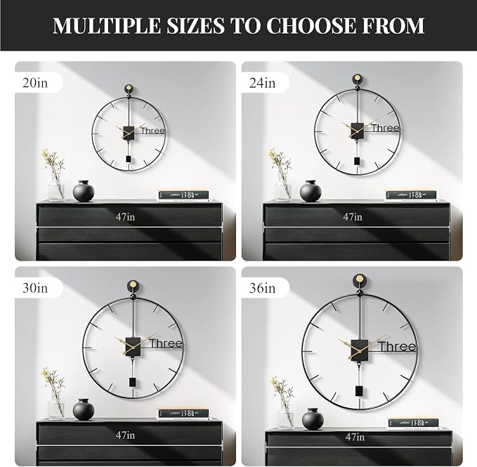 Cuspin 24 inch Large Wall Clock - Image 6