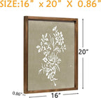Framed Boho Wall Art Set of 4 for Wooded Minimalist Botanical Print Wall Art - Image 6