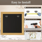 Syndra Square Natural Wood Frame Bathroom Mirror, Waterproof Slim Deep Frame - Image 8