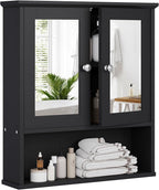 Bathroom Wall Cabinet with Mirror, Bathroom Mirror Cabinet Wall Mounted by Meilocar