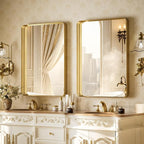 VooBang Bathroom Mirror 24x32 inch, Modern Round Corner Bathroom Vanity Mirror - Image 5