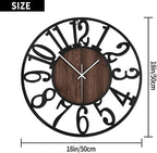 LEIKE Large Wall Clocks, Non Ticking, Battery Operated Big Retro Round Modern - Image 3