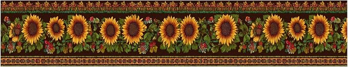 Sunflower Wallpaper Border 196x4 Inch Peel and Stick Wall Border Removable - Image 2