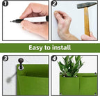 LITLANDSTAR 18 Pockets Hanging Grow Bags, 2 Pack Horizontal Wall Planter Plant - Image 5
