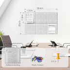MaxGear Large Cork Board for Wall 36" x 24", Light Gray Bulletin Board - Image 4