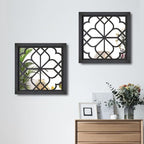 Wocred 2 PCS Square Wall Mirror, Gorgeous Rustic Farmhouse Accent Mirror - Image 5