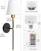 DORESshop Battery Operated Wall Sconce Set of 2, Wireless Wall Light Easy to - Image 8