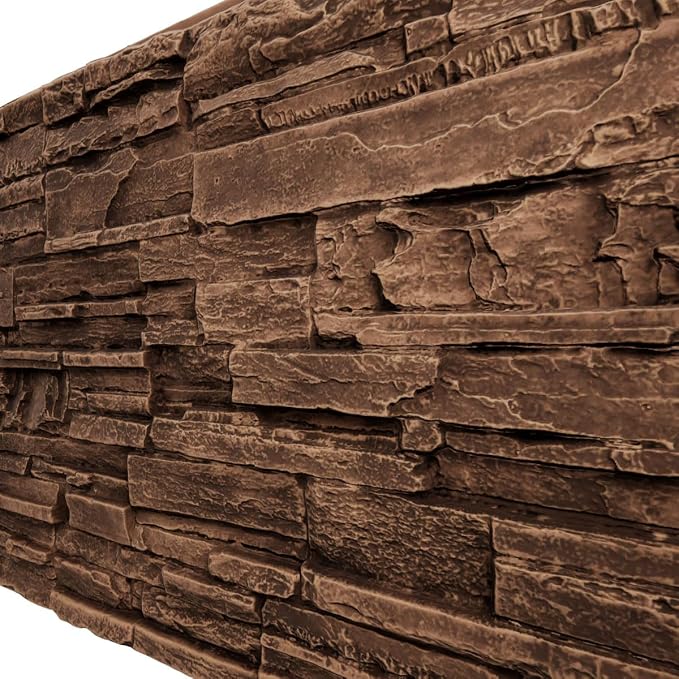 EverStone Cascade Faux Stone Panel, 48 5/8"W x 24 3/4"H x 1 1/4"D, Arizona Color - Image 7