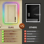 24x36 Inch Black Framed LED Bathroom Mirror - Image 7