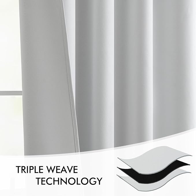 MIULEE Back Tab Light Blocking Curtains 84 Inch Length 2 Panels Set - Image 7