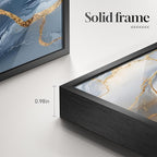 Large Framed Abstract Wall Art for Living Room, Modern Luxury 3 Piece Blue Gold - Image 6
