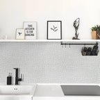 Grey Wallpaper Grasscloth Peel and Stick Wallpaper 17.7inchx393.7inch Textured - Image 3
