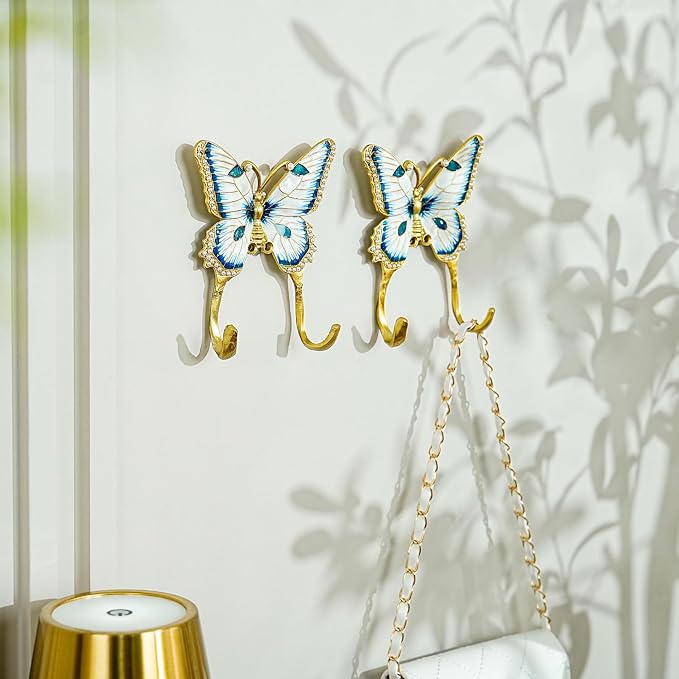 Vintage Wall Hooks Decorative Rack Hangers, 2 Pack Metal Wall Mounted Hook - Image 5