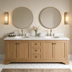 WallBeyond Round Mirror with Wood Frame - Image 4