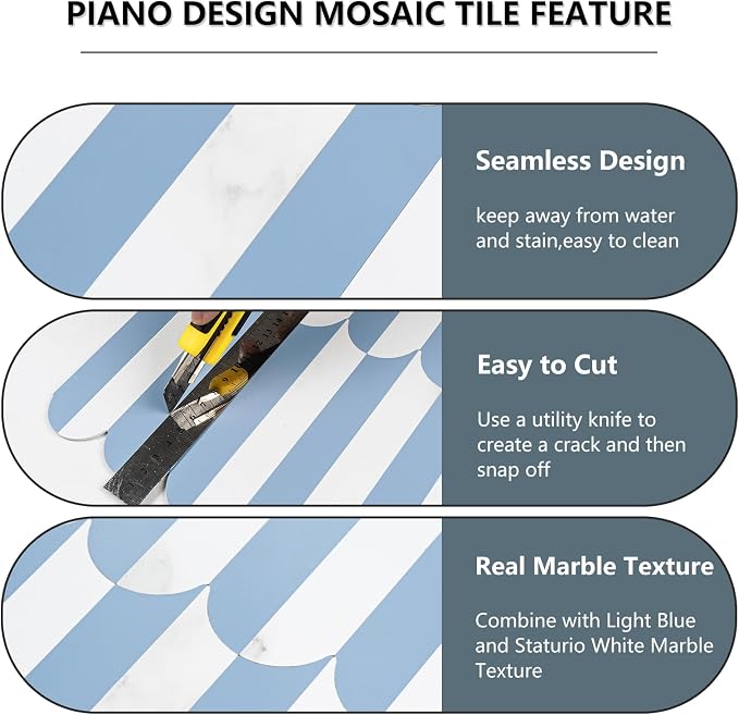 Vamos Tile Peel and Stick Backsplash Seamless Tile, 10-Sheets Stick on - Image 2