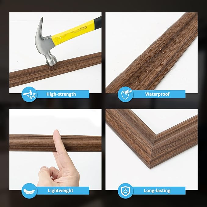 Art3d Pre-Cut Wall Molding Set of 6 pcs, Ready-to-Assemble Wainscoting Panels - Image 5
