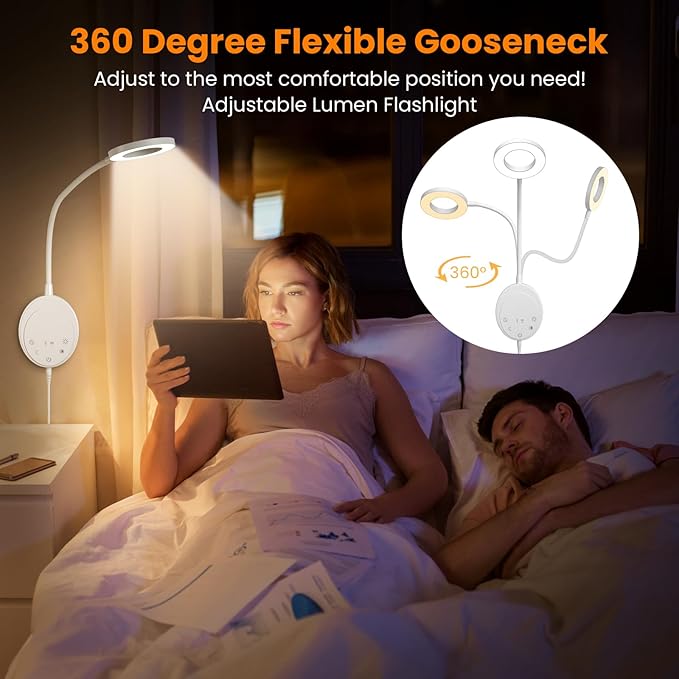 Wall Mounted Reading Light, Headboard Reading Lamp - Image 6