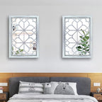 Wocred Set of 2 Rectangular Wall Mirror, Gorgeous Rustic Farmhouse Accent Mirror - Image 2