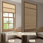 LUCKUP Cordless Bamboo Roman Blinds Shades - Image 2