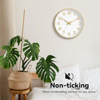 Roymnie Wall Clock, 10 Inch Silent Wall Clocks Battery Operated-Modern Non - Image 4