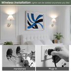 Wireless Wall Sconce Sets of 2, Pleated Shades Rechargeable Battery Operated - Image 8