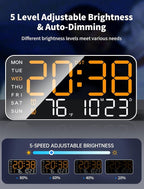 MASHI 8.4''Large Digital Wall Clock, Led Alarm Clock - Image 4