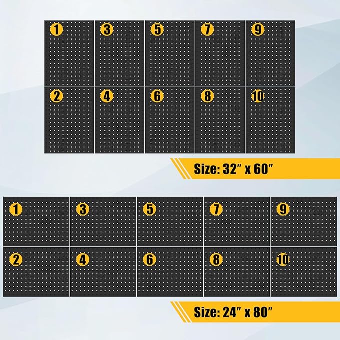 PBHEPJ 10 Pcs Metal Pegboard Panels, Heavy Duty Peg Boards - Image 4