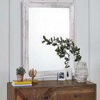 AAZZKANG Mirrors for Wall Rustic Wood Framed Hanging Mirror 28"x20" Decorative - Image 3